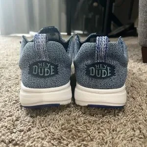 Hey Dude HEY20 Blue and White Loafers Slip-Ons (NEVER WORN) Hey Dude Men main image 4